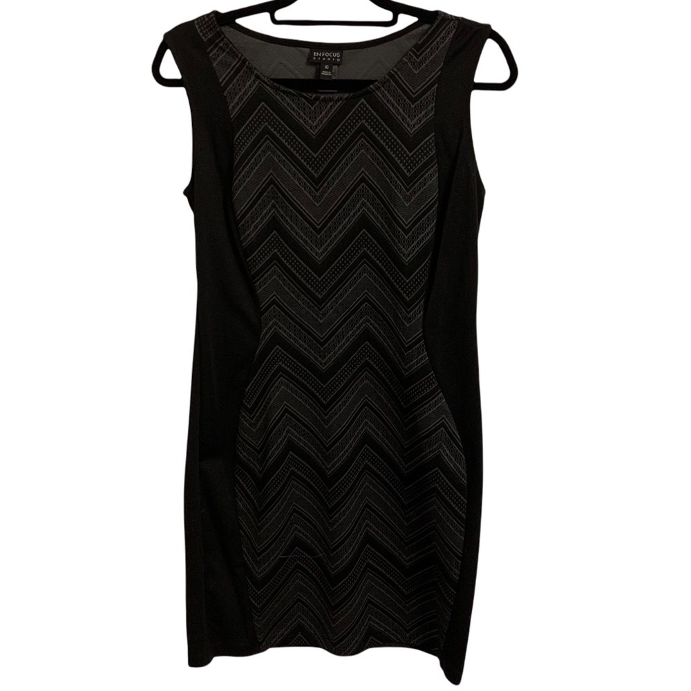 Enfocus Studio Size 10 Woman’s Black and Gray Dress